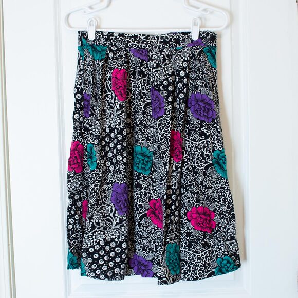 VTG 10 Petite Pink Turquoise Floral Ornate Dress by Diversity | Bright Spring - Picture 1 of 2